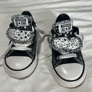Black toddler girl Converse shoes